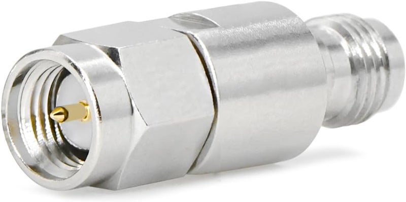 UU TOJOIN TOJOIN SMA Male to Female Attenuator/Coaxial RF Attenuator, DC to 12.4GHz, 50Ohm, 2W, 6dB, SMA 12.4G Small Attenuator 5PCS, New Copper Attenuator - Image 1